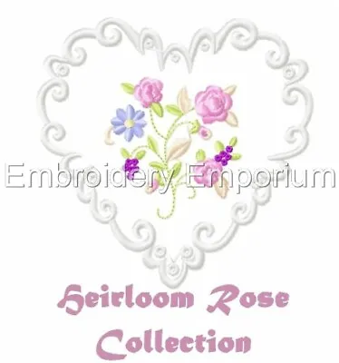£9.95 • Buy Heirloom Rose Collection - Machine Embroidery Designs On Cd Or Usb