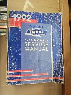 1992 Chevy S-10 Service Manual Oem Shop Repair Book S10 • $57.50
