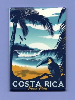 Costa Rica Travel Poster *2x3 Fridge Magnet* Trip Foreign World Vacation Airline • $8.95