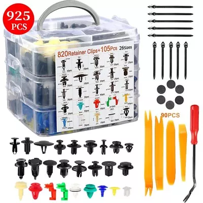 925PCS Car Body Push Pin Rivet Trim Panel Fastener Clip Moulding Assortment Set • $18.04