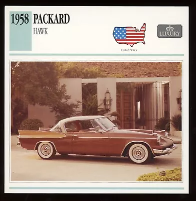 1958 Packard Hawk  Classic Cars Card • $4.95