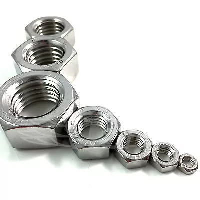 £5.69 • Buy A2 Stainless Steel Left Hand Thread Hex Nuts M4 M5 M6 M8 M10 M12 M14 M16 M18 M20