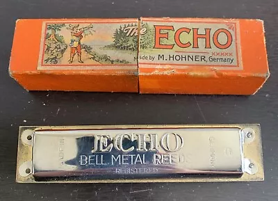 Vintage M Hohner Echo Harmonica With Bell Metal Reeds • $25.50