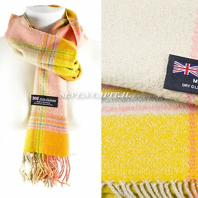 Mens Womens Winter Warm SCOTLAND Made 100% CASHMERE Scarf Scarves Plaid Wool • $7.69