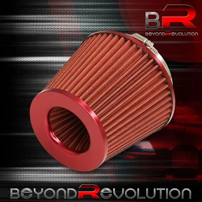 For Ford 4  Replacement Induction Cone Air Filter Intake Cold Short Ram Dry Red • $18.99