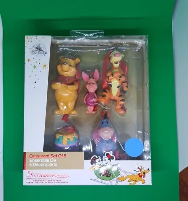 Disney Winnie The Pooh Sketchbook Mini Christmas Ornaments Set Rare New In Box  • $30.55