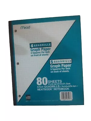 80 Sheet Graph Paper 4/5 Inch Quadrille Per Square Inch Drawing Art Business  • $21.60