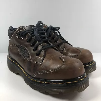 Vintage 90s Dr Martens Boots Doc Martens Womens 7 Brown Made In England 9859 • $120