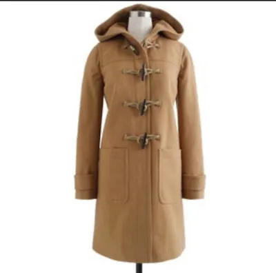 J. Crew Nello Gori Wool Cashmere Hooded Toggle Coat Camel Size 4 • $159.20