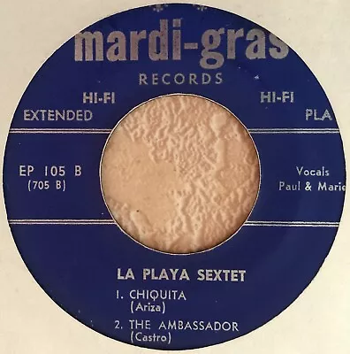 HEAR 1955 EP LATIN MAMBO CHA-CHA La Playa Sextet ‎ Batakum  45 Art Blakey Jazz • $17.75