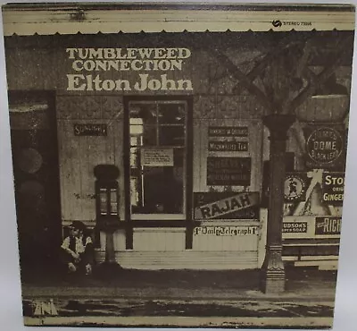 ELTON JOHN - TUMBLEWEED CONNECTION (LP) First US 1970 UNI Textured Cover Booklet • $8.95