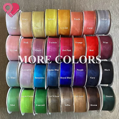 1.5  Satin Edge Organza Sheer Ribbon Metallic Zebra Print Gift Trim 38mm 1-25yd • $12.99