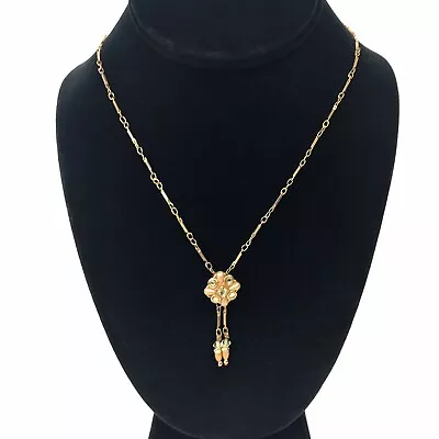 Michal Golan Green Crystal Necklace Gold Plated • $36.99