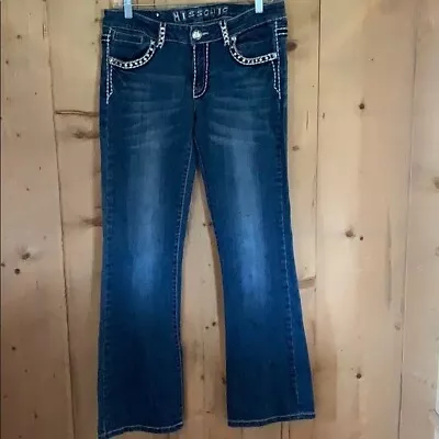 Miss Chic Jeans Stonewashed Boot Cut Sequin Pockets Midrise • $19.99