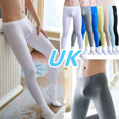 UK Mens Compression Pants Solid Color Base Layer Tights Bottoms Workout Trousers • £13.69