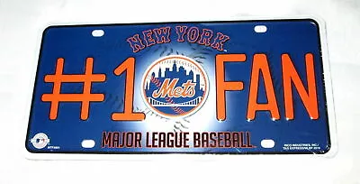 New York Mets #1 Fan Embossed Metal License Plate #16 - New • $12.99