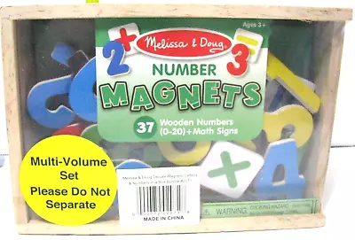 Melissa & Doug 20 Number And Letter Wooden Magnets Double Set. • $24.99