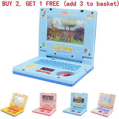 Kids Simulation Laptop English Learning Toys Music Computer Baby Educational Toy • £11.15