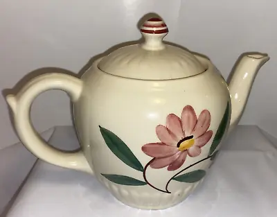 $9.99 • Buy Vintage Pink  Flower Shawnee Pottery Teapot USA  - Mid Century Hand Painted
