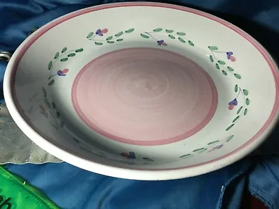 $91.30 • Buy X Large 14'' Caleca Italy Pottery Pasta Bowl Hand Painted  Pink Garland  NEW