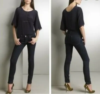 J Brand Mid Rise Dark Wash Skinny Denim Jean Size 27 Pristine Condition  • $39.99