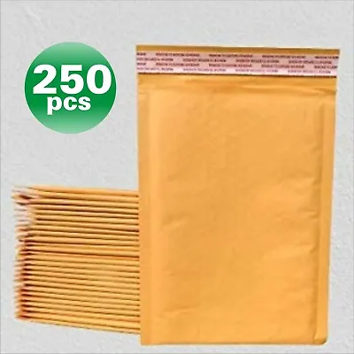 SuperPackage® 250 #0 (Inner 6x9) Kraft Bubble Mailers Padded Envelopes • $29.99