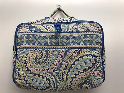 Vintage Vera Bradley Capri Blue  Zip Around Large Travel Cosmetic Case Used Cond • $8.99