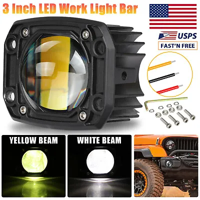 3inch LED Work Light Bar Cube Spot Pods Fog Lamp Offroad Driving Truck SUV ATV • $17.98