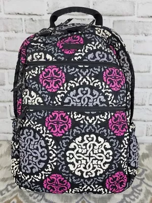 Vera Bradley Caterberry Magenta Backpack  EUC Padded Laptop Pouch • $21.24