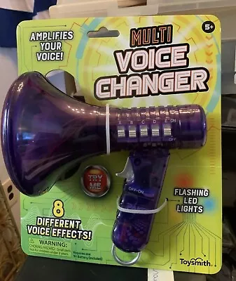 Toysmith Multi  Voice Changer Megaphone Change 8  Different Voice Effects Purple • $18.99