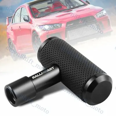 RALLIART Leather Car Shift Knob Aircraft Joystick Transmission Racing Gear Black • $13.88