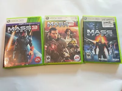 Xbox 360 Game Lot Of 3 Mass Effect 1 2 3 Complete • $19.98