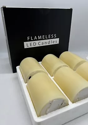 Set Of 6 Flameless LED Candles -Ivory Moving Flame Great Condition Ships Fast • $39