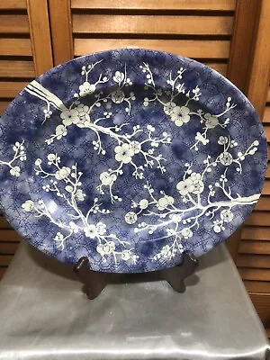 Vintage Daher Decorated Ware Tray Made England Blue Floral Scene#11101 • $17.29