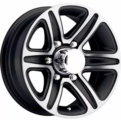 Sendel T09 15  6-Lug Boat Camper RV Trailer Wheel Rim Black Machined (QTY 2) • $310