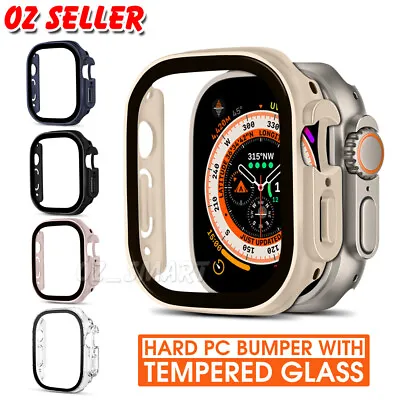 $7.95 • Buy For Apple Watch Series Ultrta SE 8 7 6 5 4 Case Full Glass Cover 49 41 45 40 44