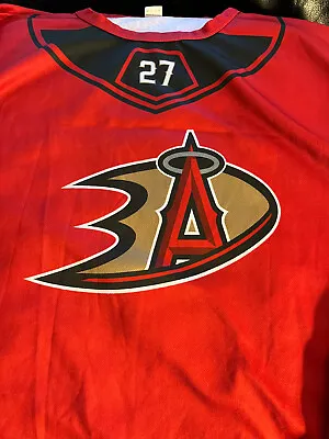 Mike Trout Anaheim Angels 2023 SGA Hockey Jersey Mint XL Rare Polyester Ducks • $18