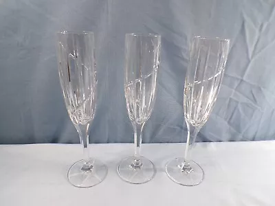 Set Of 3 Mikasa Crystal Uptown Champagne Toasting Flutes 9 1/2  Tall • $29.99