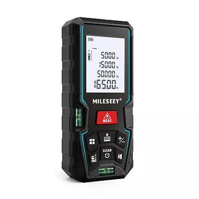 MiLESEEY 164Ft/50M Laser Distance Meter Range Finder Measure With Li-ion Battery • $24.99