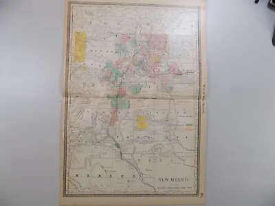 1883 Antique Map  / STATE OF NEW MEXICO  / 14.5x20.5 Inches • $19.99