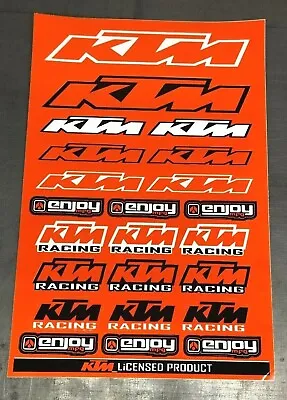 KTM  Sticker Decal Sheet Graphics SX SXF XC EXC By Enjoy Mfg  ORANGE  • $19.99