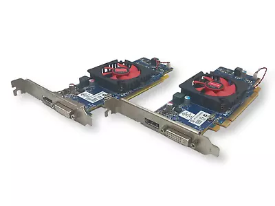 (LOT OF 2) AMD Radeon AMD Radeon HD 6450 1GB Video Card DVI+DP SFF- W/ WARRANTY! • $14.99