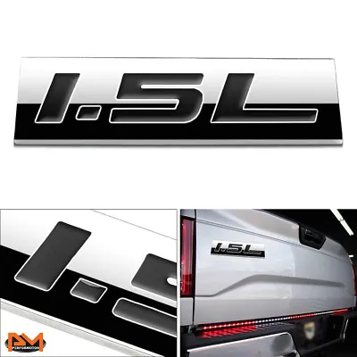 $7.89 • Buy  1.5L  Polished Metal 3D Decal Black Emblem For Chevrolet/Honda/Ford/Toyota