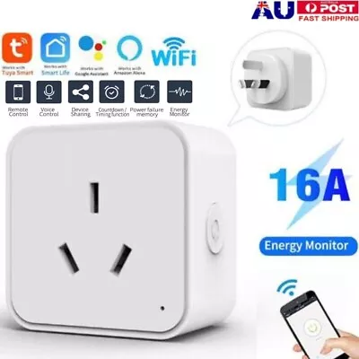 16A Smart AU Socket Plug Tuya WiFi / Zigbee Voice Control For Alexa Google Home • $23.99