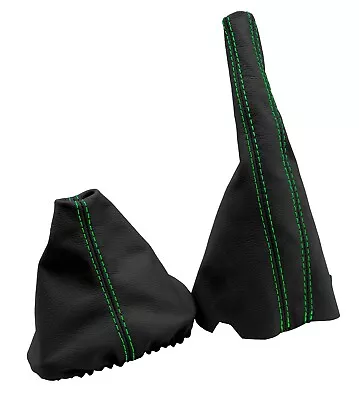 Manual & Brake Boot Cover Leather For VW Jetta Golf MK3 1991-1998 Green Stitch • $54.99