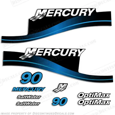 Fits Mercury 90hp EFI/Optimax Decal Kit (Blue) - Optimax • $99.95