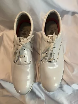 Dinklers Men's White Patent Leather Marching Band Shoes Sz 11.5 • $25