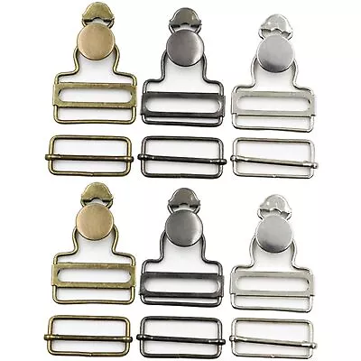 6 Sets Overall Buckles Metal Suspender Replacement Buckles With Rectangle Buck • $13.89