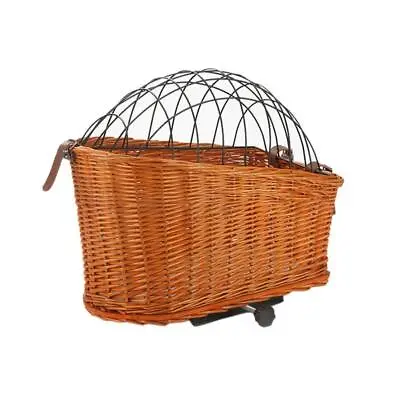 £82.28 • Buy Wicker Bike Basket Pet Carrier Cat Dog Seat Front Riding With Lids