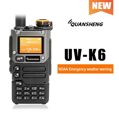 Quansheng UV-K6 UV-K5(8) NOAA Weather Alert 5W Air Band Wireless Frequency Radio • $29.76